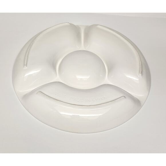 Vigor Vintage Ceramic Porcelain Divided Fruit Themed Dish 14 1/2 Wide x 2" Deep - Picture 8 of 8